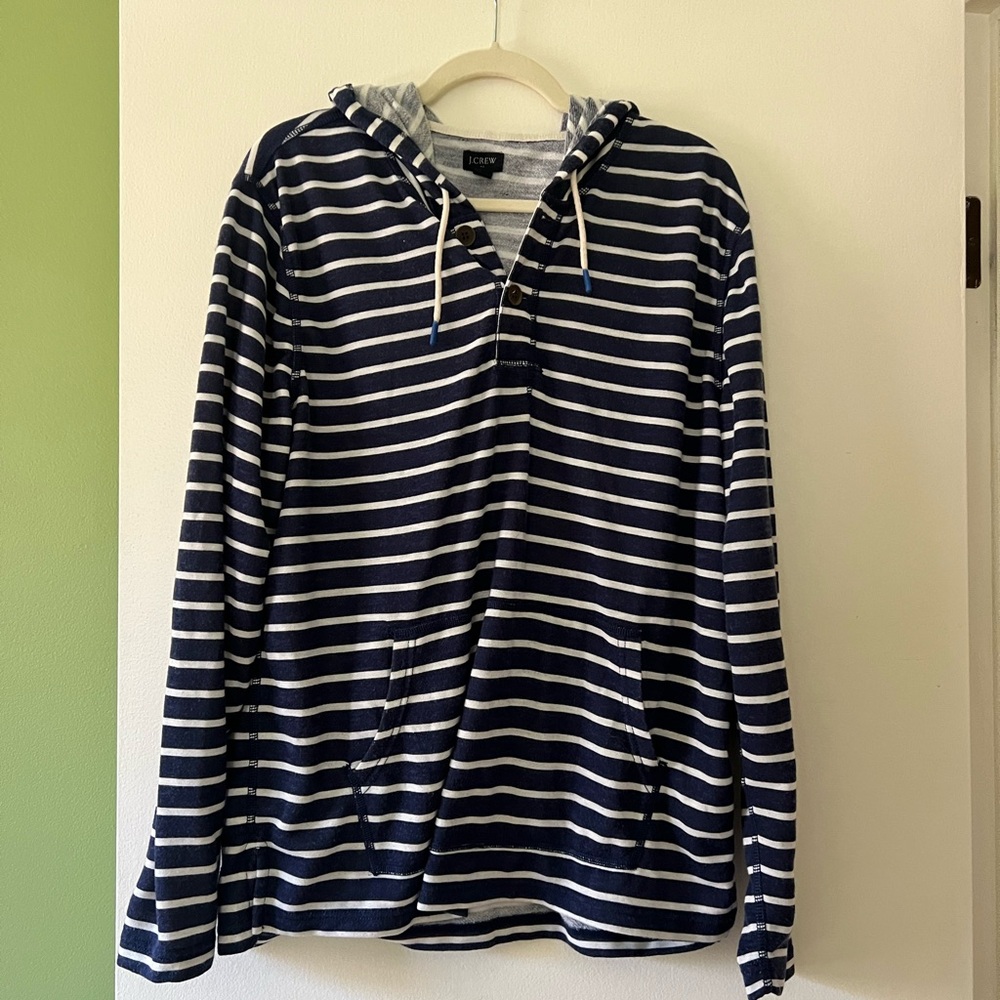 Striped Navy and Gray Top
